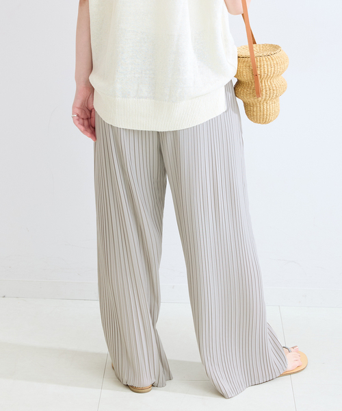 B.C STOCK（ベーセーストック）の「ウォッシャブル / UVケア / クリスタルプリーツサマーパンツ（その他パンツ・レディース・ブラック/ライトグレー/ブルー系その他・FREE）」の15枚目の写真