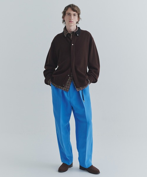 CULLNI（クルニ）の「Structured Twill Double Cloth Pintuck 2Tuck Drawstring Wide Pants（その他パンツ・メンズ・ブルー/ホワイト/ブラック/ライトベージュ・1/2/0）」の10枚目の写真