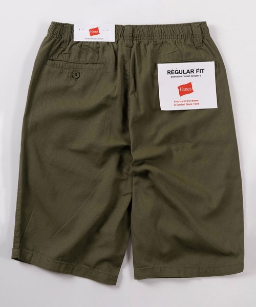 HANES(ヘインズ)の「【78】【Hanes/ヘインズ】ワンポイントロゴ チノクロス リラックス ショートパンツ/ハーフパンツ(その他パンツ・メンズ・ブラック/ネイビー/カーキ/ベージュ・XL/L/M)」の10枚目の写真