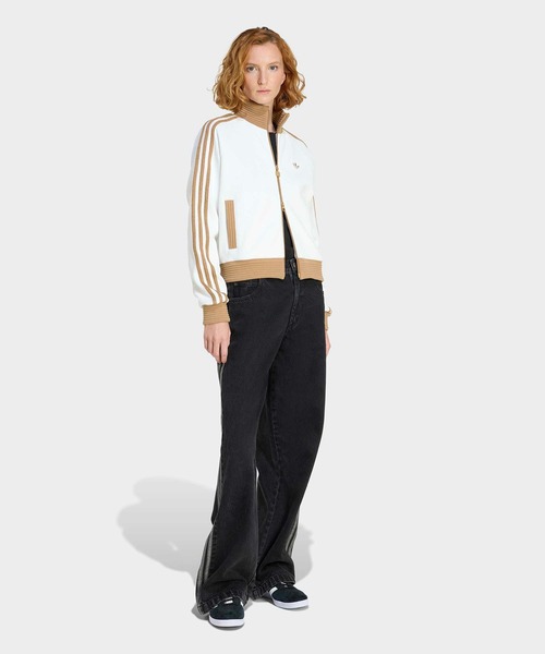 adidas(アディダス)の「アディダス オリジナルス ベロア ニット トラックトップ / ジャージ / トラックジャケット / アディダスオリジナルス adidas Originals(ジャージ・レディース・ホワイト・XX-LARGE/LARGE/MEDIUM/SMALL/X-LARGE/X-SMALL)」の3枚目の写真