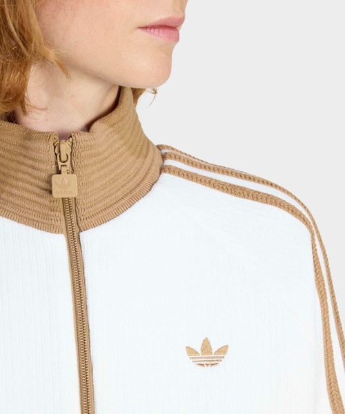adidas(アディダス)の「アディダス オリジナルス ベロア ニット トラックトップ / ジャージ / トラックジャケット / アディダスオリジナルス adidas Originals(ジャージ・レディース・ホワイト・XX-LARGE/LARGE/MEDIUM/SMALL/X-LARGE/X-SMALL)」の4枚目の写真