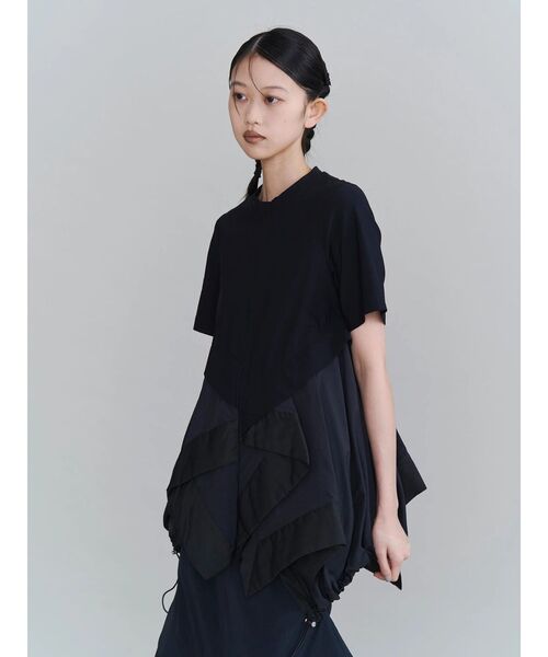 UN3D.(アンスリード)の「ORIGAMI DOCKING T-SH / オリガミドッキングTシャツ(Tシャツ/カットソー・レディース・その他1/ホワイト/ブラック・36/38)」の15枚目の写真