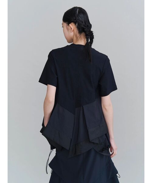 UN3D.(アンスリード)の「ORIGAMI DOCKING T-SH / オリガミドッキングTシャツ(Tシャツ/カットソー・レディース・その他1/ホワイト/ブラック・36/38)」の16枚目の写真