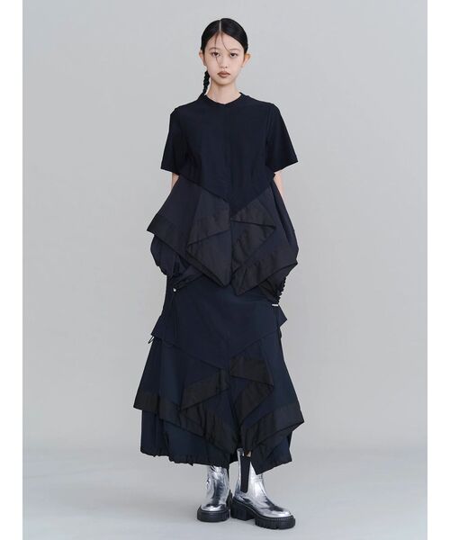 UN3D.(アンスリード)の「ORIGAMI DOCKING T-SH / オリガミドッキングTシャツ(Tシャツ/カットソー・レディース・その他1/ホワイト/ブラック・36/38)」の17枚目の写真