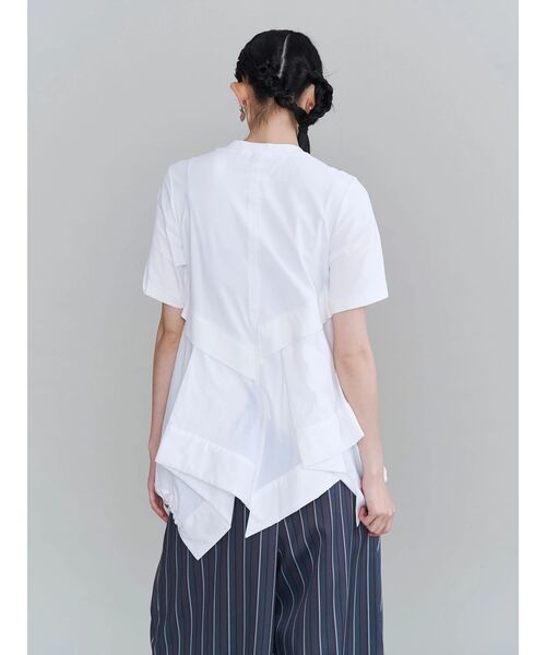 UN3D.(アンスリード)の「ORIGAMI DOCKING T-SH / オリガミドッキングTシャツ(Tシャツ/カットソー・レディース・その他1/ホワイト/ブラック・36/38)」の22枚目の写真