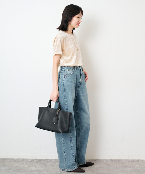 SLOBE IENA(スローブイエナ)の「メッシュベロアプルオーバー(Tシャツ/カットソー・レディース・ブラック/アイボリー/ブラウン・FREE)」の5枚目の写真