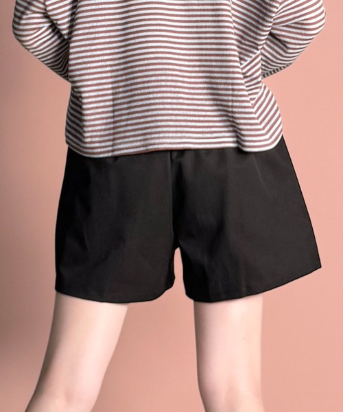 MAISON SELECT（メゾンセレクト）の「7E24 ベルト付き フレアショートパンツ（その他パンツ・レディース・ブラック/ベージュ/ライトベージュ・FREE）」の9枚目の写真