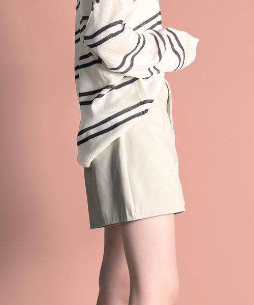 MAISON SELECT（メゾンセレクト）の「7E24 ベルト付き フレアショートパンツ（その他パンツ・レディース・ブラック/ベージュ/ライトベージュ・FREE）」の12枚目の写真
