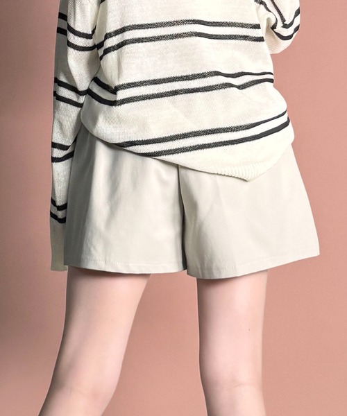 MAISON SELECT（メゾンセレクト）の「7E24 ベルト付き フレアショートパンツ（その他パンツ・レディース・ブラック/ベージュ/ライトベージュ・FREE）」の13枚目の写真