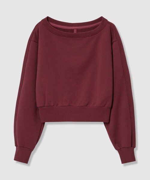 LOULOU WILLOUGHBY(ルルウィルビー)の「オフショルスエットプルオーバー(Tシャツ/カットソー・レディース・ボルドー・2)」の7枚目の写真