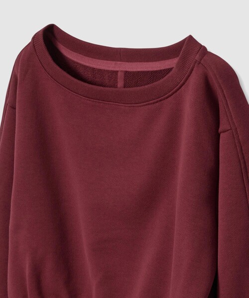 LOULOU WILLOUGHBY(ルルウィルビー)の「オフショルスエットプルオーバー(Tシャツ/カットソー・レディース・ボルドー・2)」の8枚目の写真