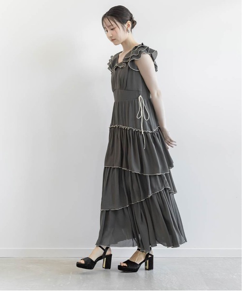 RANDA（ランダ）の「ラメベロアストームサンダル（サンダル・レディース・ブラック/ダークブラウン/ネイビー・S/M/L/LL）」の5枚目の写真