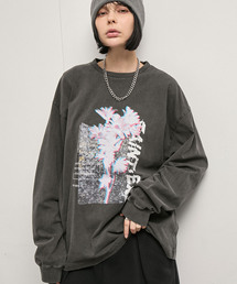 【Alfred Alex】Vintage Rock Graphic L/S Tee / ヴィンテージライク ロックグラフィック オーバーサイズロンT