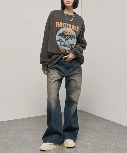 Alfred Alex】Vintage Rock Graphic L/S Tee / ヴィンテージライク