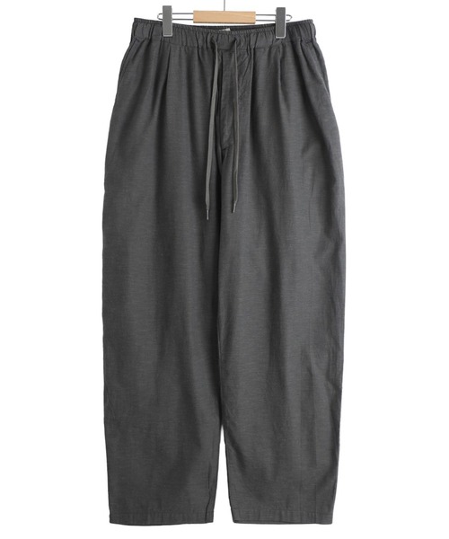 GOLD（ゴールド）の「GOLD / ゴールド：VAT DYE CHAMBRAY 1TUCK EASY PANTS：26A-GL42614[MUS]（その他パンツ・メンズ・グレー・M）」の3枚目の写真