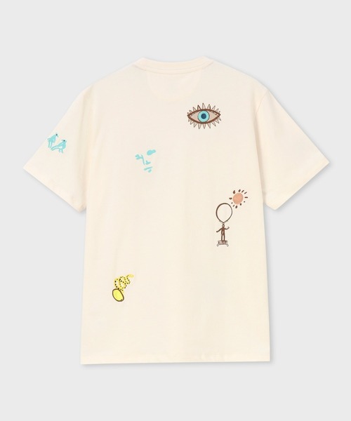 Paul Smith(ポールスミス)の「"Ink Works" エンブロイダリー Tシャツ / 263522 919T(Tシャツ/カットソー・メンズ・ブラック/オフホワイト・MEDIUM/LARGE/X-LARGE)」の8枚目の写真