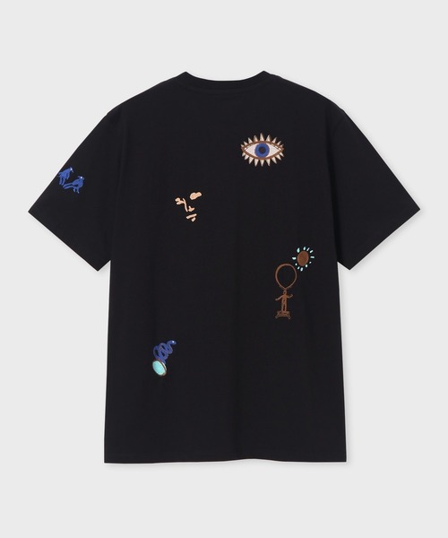 Paul Smith(ポールスミス)の「"Ink Works" エンブロイダリー Tシャツ / 263522 919T(Tシャツ/カットソー・メンズ・ブラック/オフホワイト・MEDIUM/LARGE/X-LARGE)」の5枚目の写真