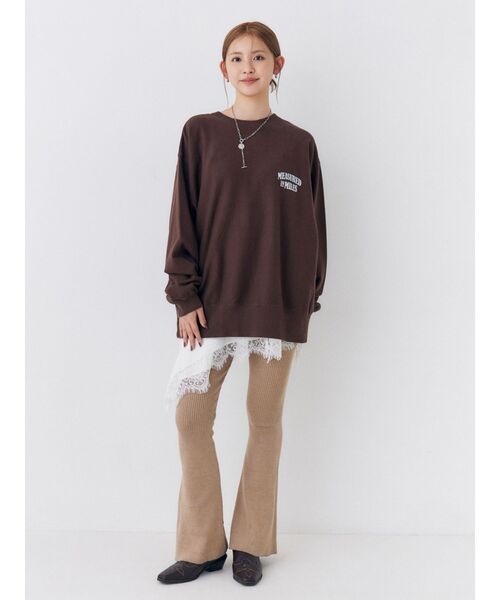 Ungrid(アングリッド)の「リブニットフレアパンツ(その他パンツ・レディース・ブラウン/ベージュ/ブラック・FREE)」の10枚目の写真