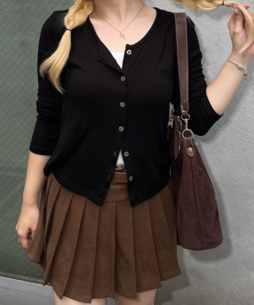 APPORTE PAR LES MARCHES(アポルテパーレマルシェ)の「ヘルシーな抜け感をプラスする、リブプルオーバー(Tシャツ/カットソー・レディース・ブラック/グレー・FREE)」の19枚目の写真