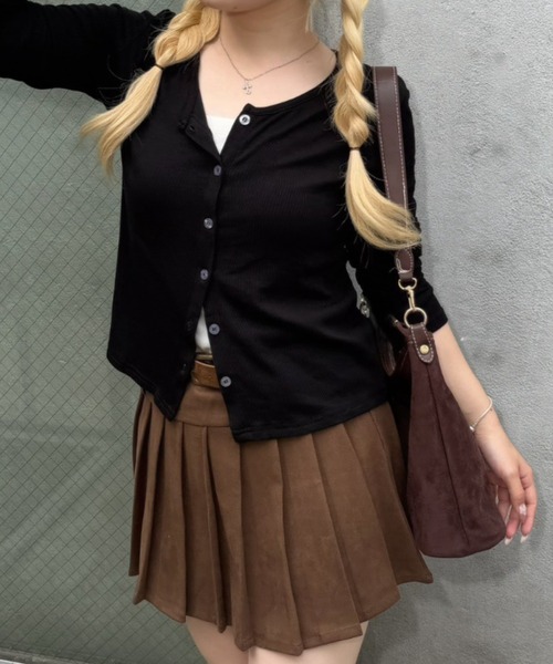 APPORTE PAR LES MARCHES(アポルテパーレマルシェ)の「ヘルシーな抜け感をプラスする、リブプルオーバー(Tシャツ/カットソー・レディース・ブラック/グレー・FREE)」の20枚目の写真