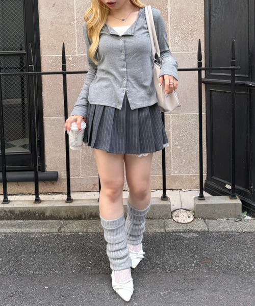 APPORTE PAR LES MARCHES(アポルテパーレマルシェ)の「ヘルシーな抜け感をプラスする、リブプルオーバー(Tシャツ/カットソー・レディース・ブラック/グレー・FREE)」の6枚目の写真