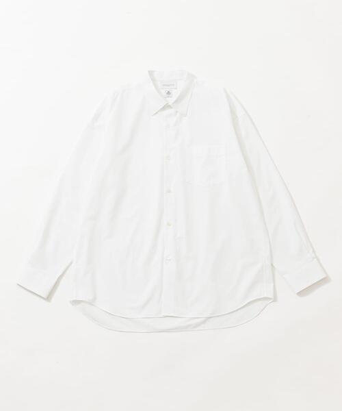 THOMAS MASON(トーマス メイソン)の「new basic THOMAS MASON LONG-SLEEVE OVER SHIRTS(シャツ/ブラウス・メンズ・ベージュ/ホワイト/ストライプ/ロイヤルブルー・LARGE/X-LARGE/MEDIUM/SMALL)」の2枚目の写真