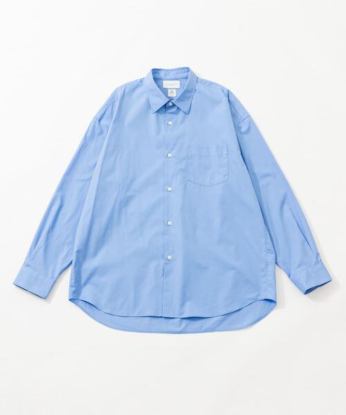 THOMAS MASON(トーマス メイソン)の「new basic THOMAS MASON LONG-SLEEVE OVER SHIRTS(シャツ/ブラウス・メンズ・ベージュ/ホワイト/ストライプ/ロイヤルブルー・LARGE/X-LARGE/MEDIUM/SMALL)」の1枚目の写真
