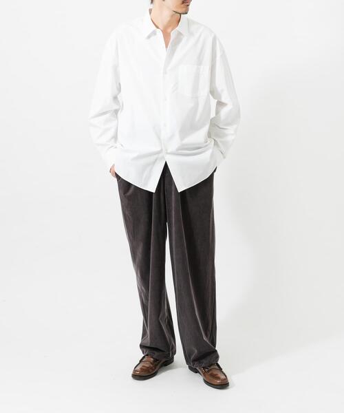 THOMAS MASON(トーマス メイソン)の「new basic THOMAS MASON LONG-SLEEVE OVER SHIRTS(シャツ/ブラウス・メンズ・ベージュ/ホワイト/ストライプ/ロイヤルブルー・LARGE/X-LARGE/MEDIUM/SMALL)」の8枚目の写真