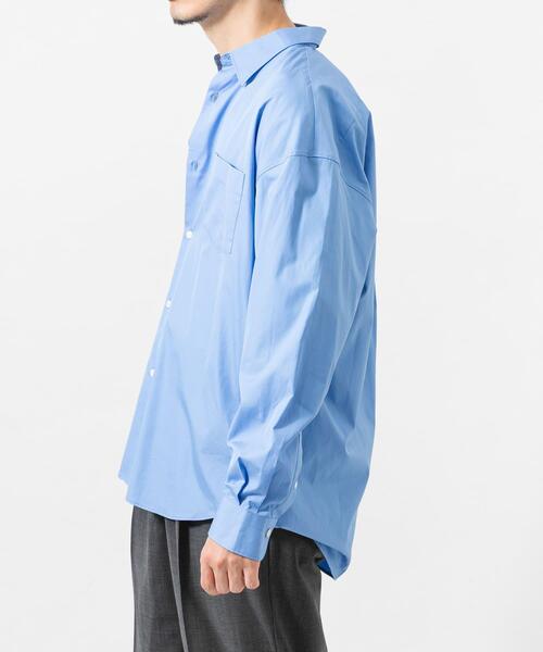 THOMAS MASON(トーマス メイソン)の「new basic THOMAS MASON LONG-SLEEVE OVER SHIRTS(シャツ/ブラウス・メンズ・ベージュ/ホワイト/ストライプ/ロイヤルブルー・LARGE/X-LARGE/MEDIUM/SMALL)」の18枚目の写真