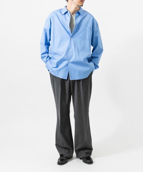 THOMAS MASON(トーマス メイソン)の「new basic THOMAS MASON LONG-SLEEVE OVER SHIRTS(シャツ/ブラウス・メンズ・ベージュ/ホワイト/ストライプ/ロイヤルブルー・LARGE/X-LARGE/MEDIUM/SMALL)」の20枚目の写真