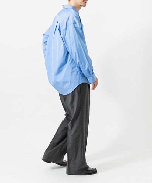 THOMAS MASON(トーマス メイソン)の「new basic THOMAS MASON LONG-SLEEVE OVER SHIRTS(シャツ/ブラウス・メンズ・ベージュ/ホワイト/ストライプ/ロイヤルブルー・LARGE/X-LARGE/MEDIUM/SMALL)」の21枚目の写真