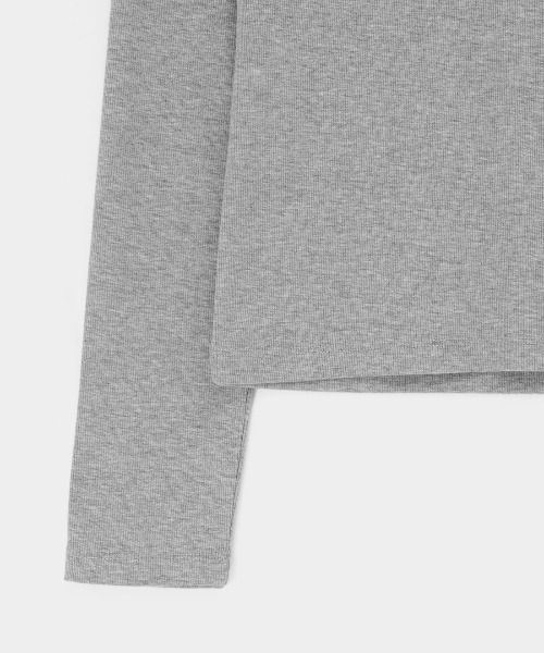 BLACKUP（ブラックアップ）の「[B-BASIC] リブヘンリーネック長袖Tシャツ（Tシャツ/カットソー・レディース・ブラック/ホワイト/ピンク/グレー/ライトイエロー・SMALL/MEDIUM）」の20枚目の写真