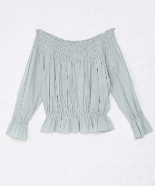 Chico（チコ）の「2WAYカラミチュニック（シャツ/ブラウス・レディース・ホワイト/モスグリーン/ブルー系その他・FREE）」の7枚目の写真