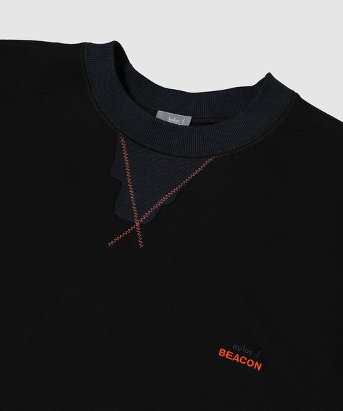 kolor BEACON(カラービーコン)の「26WBM-T01231(スウェット・メンズ・ブラック/レッド/セージグリーン・3/2/1)」の5枚目の写真