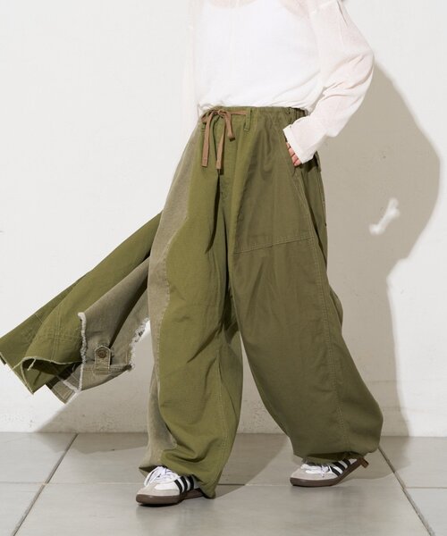 etsinta(エシンタ)の「【etsinta】ミリタリーパッチワークバルーンパンツ(その他パンツ・レディース・オリーブ/カーキ・ONE SIZE)」の21枚目の写真