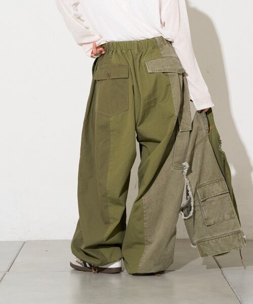 etsinta(エシンタ)の「【etsinta】ミリタリーパッチワークバルーンパンツ(その他パンツ・レディース・オリーブ/カーキ・ONE SIZE)」の14枚目の写真