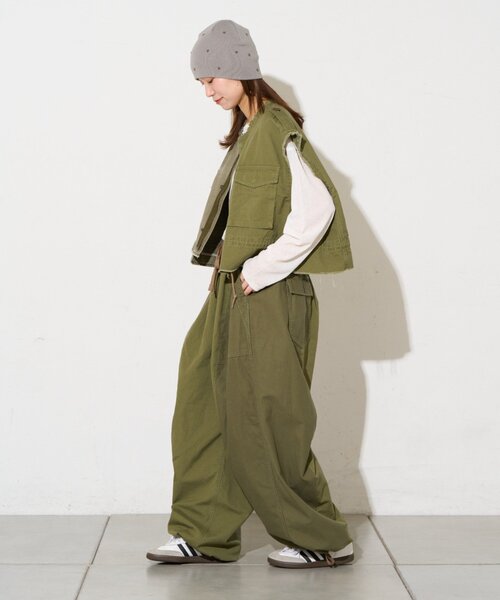 etsinta(エシンタ)の「【etsinta】ミリタリーパッチワークバルーンパンツ(その他パンツ・レディース・オリーブ/カーキ・ONE SIZE)」の15枚目の写真