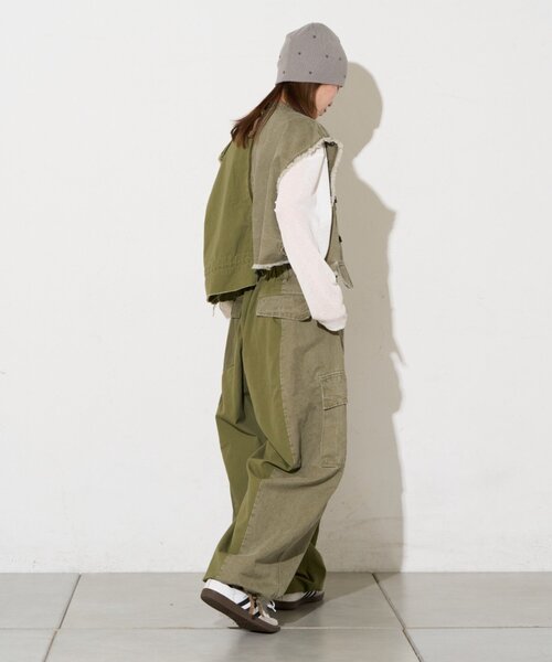 etsinta(エシンタ)の「【etsinta】ミリタリーパッチワークバルーンパンツ(その他パンツ・レディース・オリーブ/カーキ・ONE SIZE)」の17枚目の写真