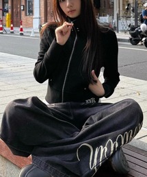 【2026 AW】スタンドカラー スタッズ バック クロス パーカー