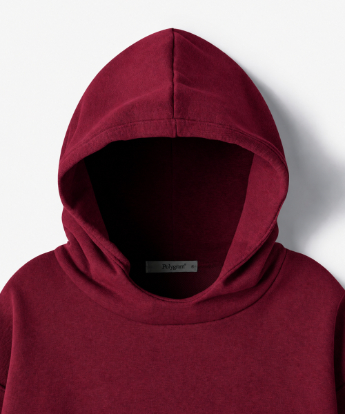 POLYGRAM(ポリグラム)の「バラクラバ オーバーサイズ スウェットフードTシャツ - BURGUNDY(パーカー・レディース・バーガンディー・MEDIUM/LARGE/X-LARGE)」の3枚目の写真