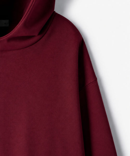 POLYGRAM(ポリグラム)の「バラクラバ オーバーサイズ スウェットフードTシャツ - BURGUNDY(パーカー・レディース・バーガンディー・MEDIUM/LARGE/X-LARGE)」の4枚目の写真