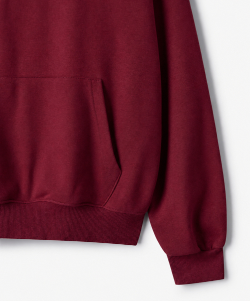 POLYGRAM(ポリグラム)の「バラクラバ オーバーサイズ スウェットフードTシャツ - BURGUNDY(パーカー・レディース・バーガンディー・MEDIUM/LARGE/X-LARGE)」の5枚目の写真