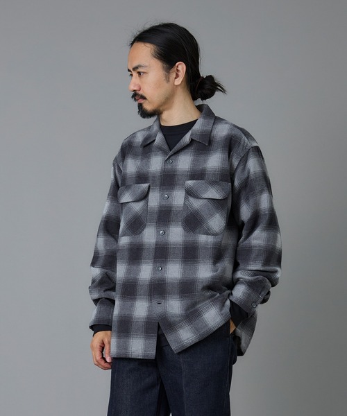 PENDLETON(ペンドルトン)の「PENDLETON/ペンドルトン シャギーオープンカラーシャツ(シャツ/ブラウス・メンズ・ブルー/レッド/ブラウン/グレー・MEDIUM/X-LARGE/LARGE)」の1枚目の写真