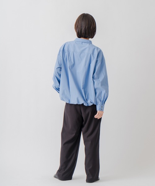 Kelen(ケレン)の「「KELEN / ケレン」ラウンドカラー裾バルーンシャツ(シャツ/ブラウス・レディース・ブラック/サックスブルー/グレイッシュベージュ/オフホワイト・S/M)」の20枚目の写真