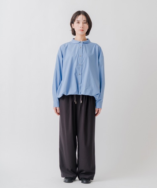 Kelen(ケレン)の「「KELEN / ケレン」ラウンドカラー裾バルーンシャツ(シャツ/ブラウス・レディース・ブラック/サックスブルー/グレイッシュベージュ/オフホワイト・S/M)」の22枚目の写真