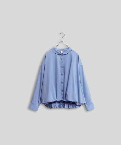 Kelen(ケレン)の「「KELEN / ケレン」ラウンドカラー裾バルーンシャツ(シャツ/ブラウス・レディース・ブラック/サックスブルー/グレイッシュベージュ/オフホワイト・S/M)」の13枚目の写真