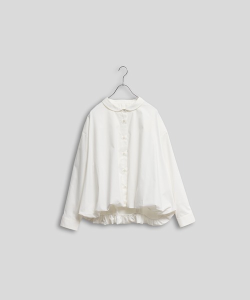 Kelen(ケレン)の「「KELEN / ケレン」ラウンドカラー裾バルーンシャツ(シャツ/ブラウス・レディース・ブラック/サックスブルー/グレイッシュベージュ/オフホワイト・S/M)」の15枚目の写真