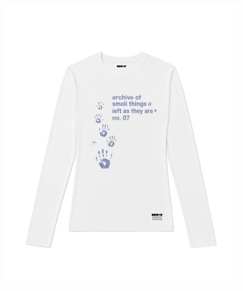 SEW-B（ソービー）の「セミクロップド 5PALMS 長袖Tシャツ [ホワイト]（Tシャツ/カットソー・レディース・その他・FREE）」の3枚目の写真