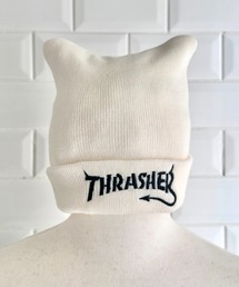 THRASHER（スラッシャー）の「Devil Tail LOGO　スクエアニットキャップ（ニットキャップ/ビーニー）」
