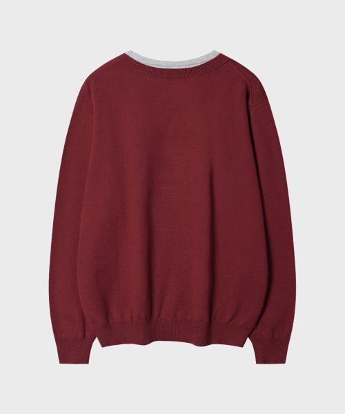 LEIRE（ルアール）の「カラー レイヤード Vネック ニット [レッド]（ニット/セーター・メンズ・その他・MEDIUM/LARGE/X-LARGE）」の5枚目の写真